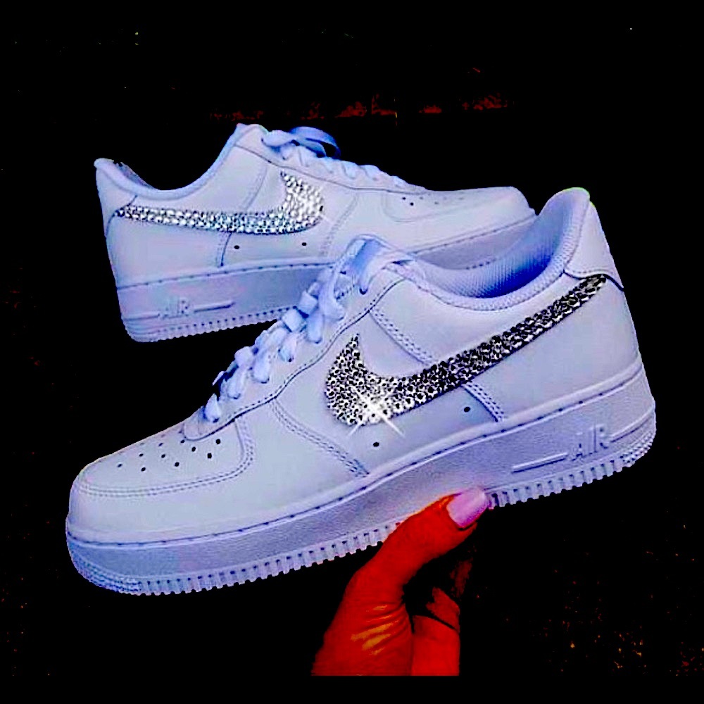 Go Pretty Blinged Out Air Force 1’s